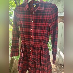 Authentic Ralph Lauren Red Plaid Girls dress,  size 16